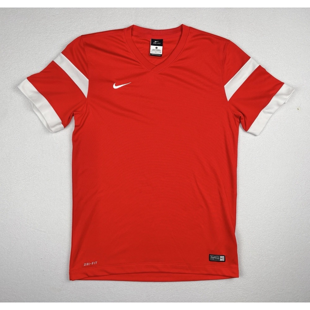 Nike Dri-Fit Team Soccer Jersey Red White Size Small 620888-657 Mens